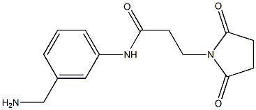 N-[3-(aminomethyl)phenyl]-3-(2,5-dioxopyrrolidin-1-yl)propanamide Struktur