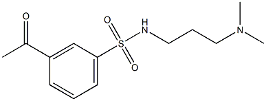 N-[3-(dimethylamino)propyl]-3-acetylbenzene-1-sulfonamide Struktur