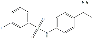 N-[4-(1-aminoethyl)phenyl]-3-fluorobenzenesulfonamide Struktur