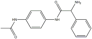 N-[4-(acetylamino)phenyl]-2-amino-2-phenylacetamide Struktur