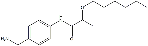 N-[4-(aminomethyl)phenyl]-2-(hexyloxy)propanamide Struktur