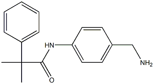 N-[4-(aminomethyl)phenyl]-2-methyl-2-phenylpropanamide Struktur