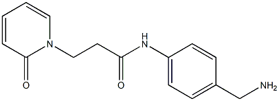 N-[4-(aminomethyl)phenyl]-3-(2-oxopyridin-1(2H)-yl)propanamide Struktur