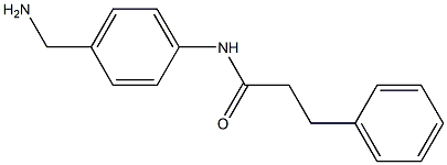 N-[4-(aminomethyl)phenyl]-3-phenylpropanamide Struktur