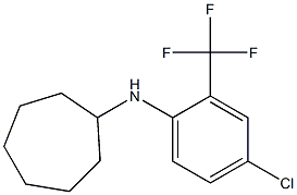 N-[4-chloro-2-(trifluoromethyl)phenyl]cycloheptanamine Struktur