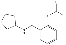 N-{[2-(difluoromethoxy)phenyl]methyl}cyclopentanamine Struktur