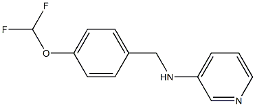 N-{[4-(difluoromethoxy)phenyl]methyl}pyridin-3-amine Struktur