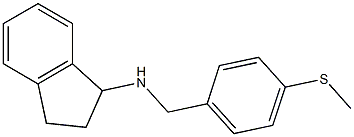 N-{[4-(methylsulfanyl)phenyl]methyl}-2,3-dihydro-1H-inden-1-amine Struktur