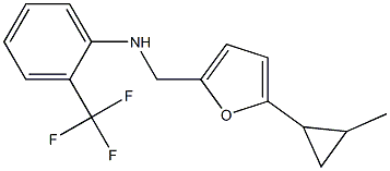 N-{[5-(2-methylcyclopropyl)furan-2-yl]methyl}-2-(trifluoromethyl)aniline Struktur