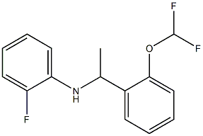 N-{1-[2-(difluoromethoxy)phenyl]ethyl}-2-fluoroaniline Struktur