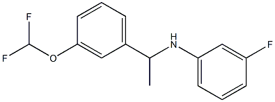 N-{1-[3-(difluoromethoxy)phenyl]ethyl}-3-fluoroaniline Struktur