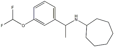 N-{1-[3-(difluoromethoxy)phenyl]ethyl}cycloheptanamine Struktur