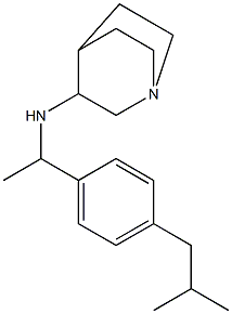 N-{1-[4-(2-methylpropyl)phenyl]ethyl}-1-azabicyclo[2.2.2]octan-3-amine Struktur