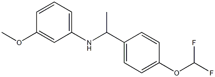 N-{1-[4-(difluoromethoxy)phenyl]ethyl}-3-methoxyaniline Struktur