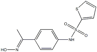 N-{4-[(1E)-N-hydroxyethanimidoyl]phenyl}thiophene-2-sulfonamide Struktur