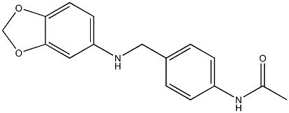 N-{4-[(2H-1,3-benzodioxol-5-ylamino)methyl]phenyl}acetamide Struktur