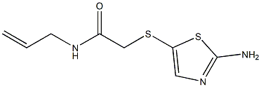 N-allyl-2-[(2-amino-1,3-thiazol-5-yl)thio]acetamide Struktur