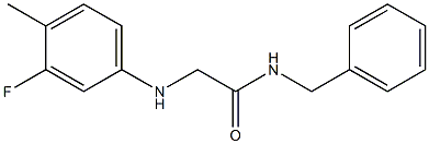 N-benzyl-2-[(3-fluoro-4-methylphenyl)amino]acetamide Struktur