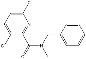 N-benzyl-3,6-dichloro-N-methylpyridine-2-carboxamide Struktur