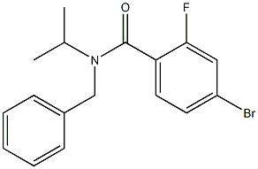 N-benzyl-4-bromo-2-fluoro-N-(propan-2-yl)benzamide Struktur