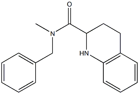 N-benzyl-N-methyl-1,2,3,4-tetrahydroquinoline-2-carboxamide Struktur