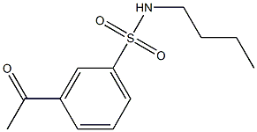 N-butyl-3-acetylbenzene-1-sulfonamide Struktur