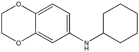 N-cyclohexyl-2,3-dihydro-1,4-benzodioxin-6-amine Struktur