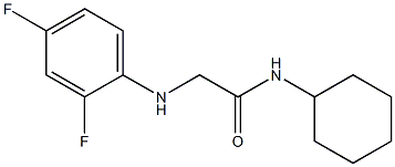 N-cyclohexyl-2-[(2,4-difluorophenyl)amino]acetamide Struktur