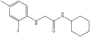 N-cyclohexyl-2-[(2-fluoro-4-methylphenyl)amino]acetamide Struktur