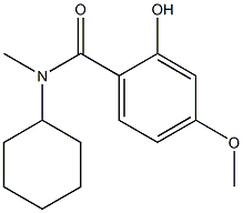 N-cyclohexyl-2-hydroxy-4-methoxy-N-methylbenzamide Struktur