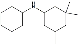 N-cyclohexyl-3,3,5-trimethylcyclohexan-1-amine Struktur