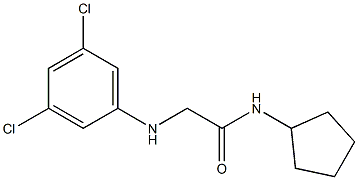 N-cyclopentyl-2-[(3,5-dichlorophenyl)amino]acetamide Struktur