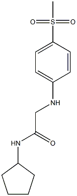 N-cyclopentyl-2-[(4-methanesulfonylphenyl)amino]acetamide Struktur