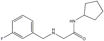 N-cyclopentyl-2-{[(3-fluorophenyl)methyl]amino}acetamide Struktur