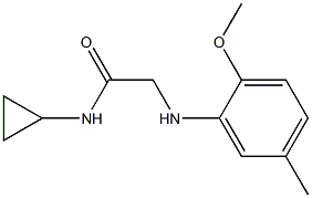 N-cyclopropyl-2-[(2-methoxy-5-methylphenyl)amino]acetamide Struktur