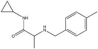 N-cyclopropyl-2-{[(4-methylphenyl)methyl]amino}propanamide Struktur