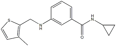 N-cyclopropyl-3-{[(3-methylthiophen-2-yl)methyl]amino}benzamide Struktur