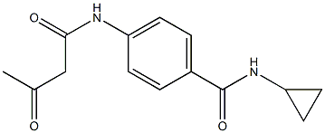 N-cyclopropyl-4-(3-oxobutanamido)benzamide Struktur