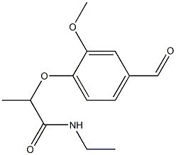 N-ethyl-2-(4-formyl-2-methoxyphenoxy)propanamide Struktur