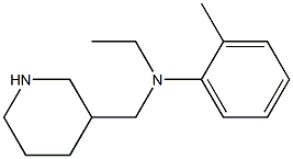 N-ethyl-2-methyl-N-(piperidin-3-ylmethyl)aniline Struktur