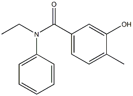 N-ethyl-3-hydroxy-4-methyl-N-phenylbenzamide Struktur