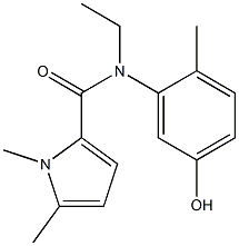 N-ethyl-N-(5-hydroxy-2-methylphenyl)-1,5-dimethyl-1H-pyrrole-2-carboxamide Struktur