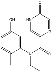 N-ethyl-N-(5-hydroxy-2-methylphenyl)-5-oxo-4,5-dihydropyrazine-2-carboxamide Struktur