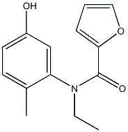 N-ethyl-N-(5-hydroxy-2-methylphenyl)furan-2-carboxamide Struktur