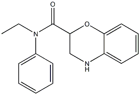 N-ethyl-N-phenyl-3,4-dihydro-2H-1,4-benzoxazine-2-carboxamide Struktur