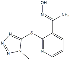 N'-hydroxy-2-[(1-methyl-1H-1,2,3,4-tetrazol-5-yl)sulfanyl]pyridine-3-carboximidamide Struktur