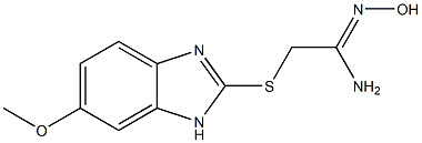 N'-hydroxy-2-[(6-methoxy-1H-1,3-benzodiazol-2-yl)sulfanyl]ethanimidamide Struktur