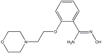 N'-hydroxy-2-[2-(morpholin-4-yl)ethoxy]benzene-1-carboximidamide Struktur