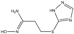 N'-hydroxy-3-(1H-1,2,4-triazol-5-ylsulfanyl)propanimidamide Struktur