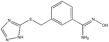 N'-hydroxy-3-[(1H-1,2,4-triazol-5-ylsulfanyl)methyl]benzene-1-carboximidamide Struktur